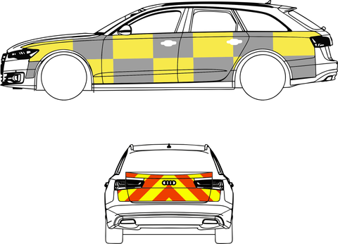🇬🇧 Emergency Services Decal for Audi A6 Avant (C7) Models